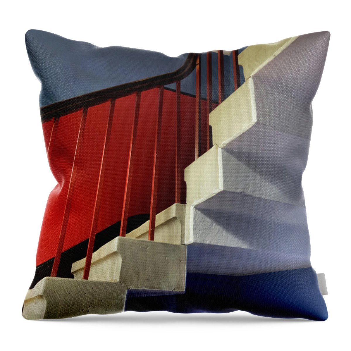 Stairs Throw Pillow featuring the photograph Lanhydrock Stairs by Pat Moore