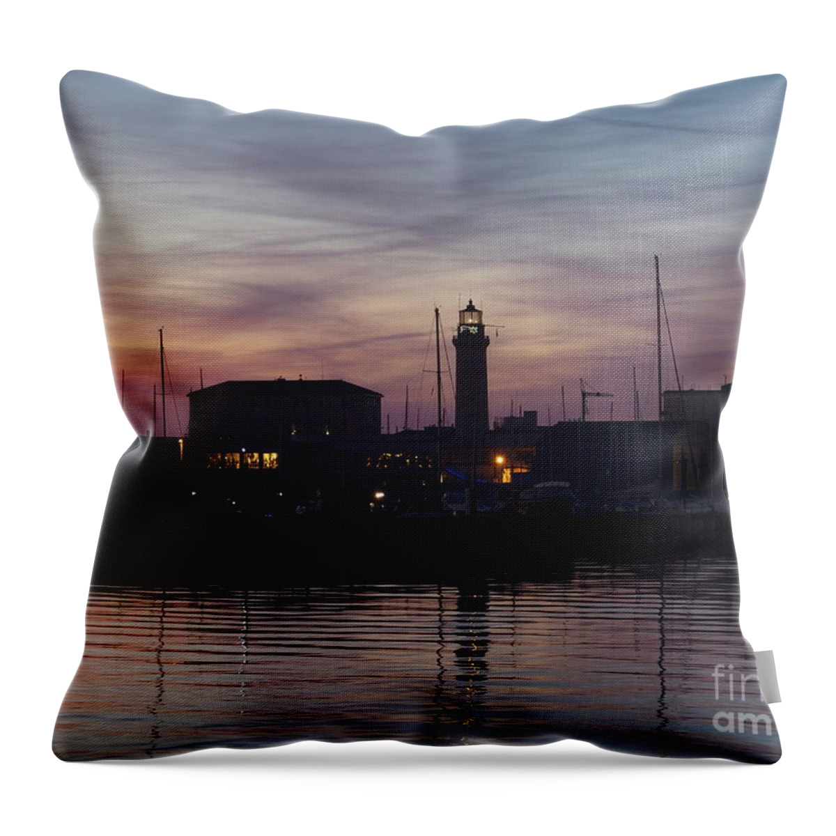 Lanterna Throw Pillow featuring the photograph Lanterna at dusk by Riccardo Mottola