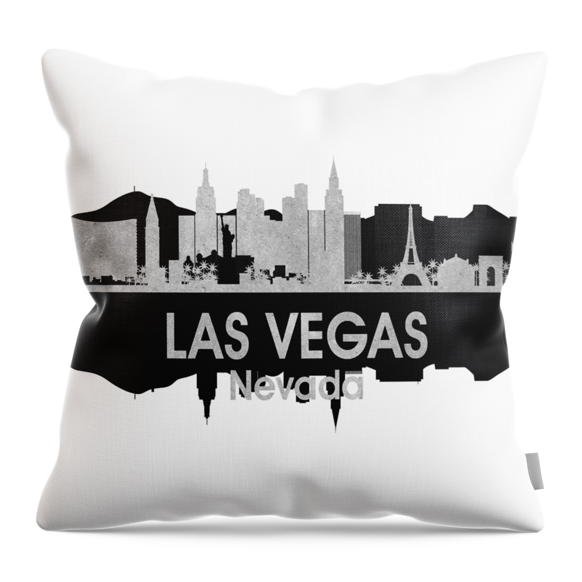 Las Vegas Throw Pillow featuring the digital art Las Vegas NV 4 Squared by Angelina Tamez