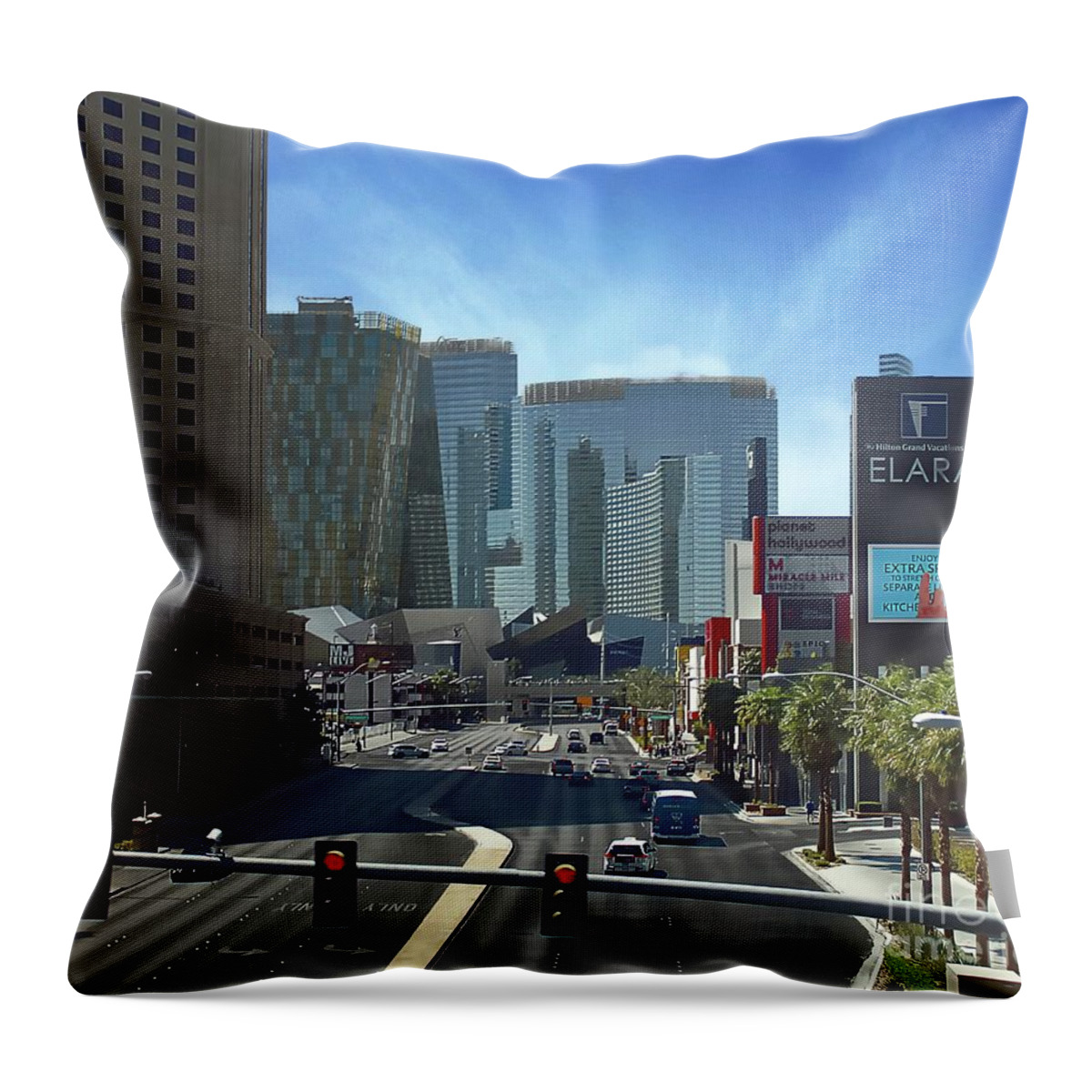 John+kolenberg Throw Pillow featuring the photograph Las Vegas Skyline by John Kolenberg