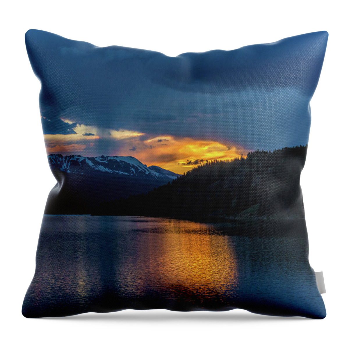 Sunset Throw Pillow featuring the photograph Last Light at Summit Cove by Stephen Johnson