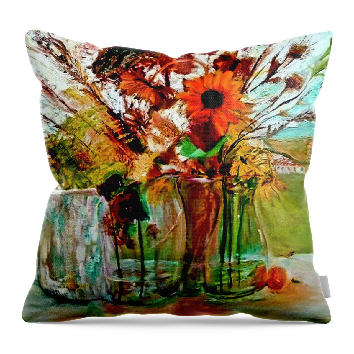 Prints Throw Pillow featuring the painting Late Summer by Jack Diamond