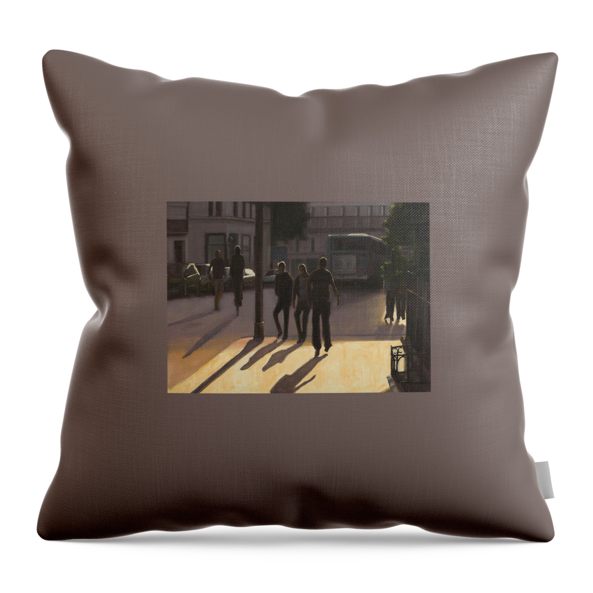 Painting Throw Pillow featuring the painting Latin Quarter by Tate Hamilton