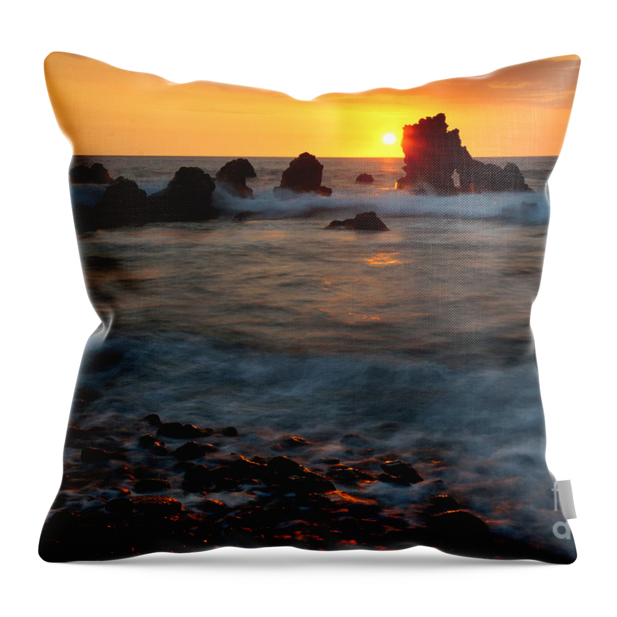 Lava Formations Throw Pillow featuring the photograph Lava Coast by Aaron Whittemore