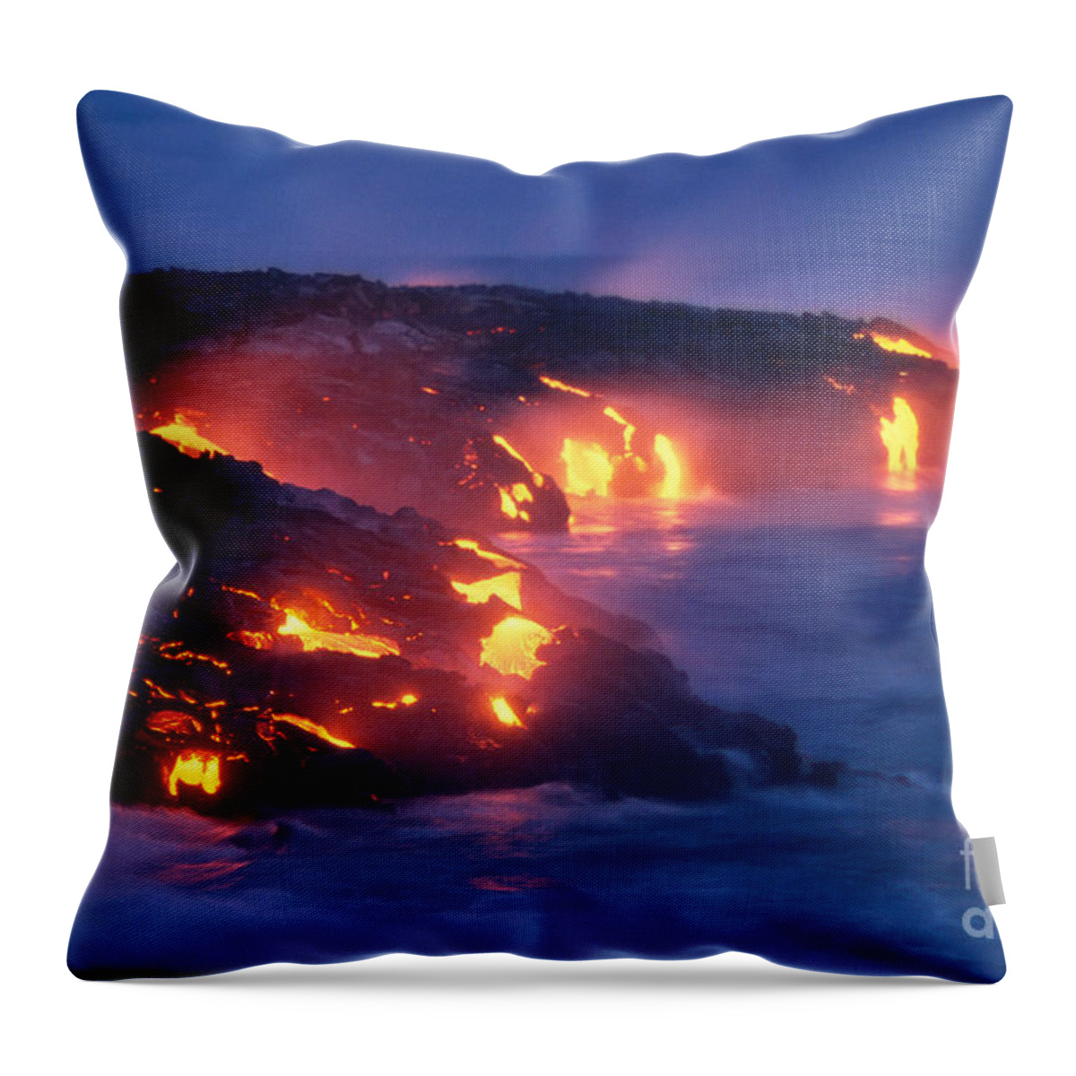 A27d Throw Pillow featuring the photograph Lava Flow by Peter French - Printscapes