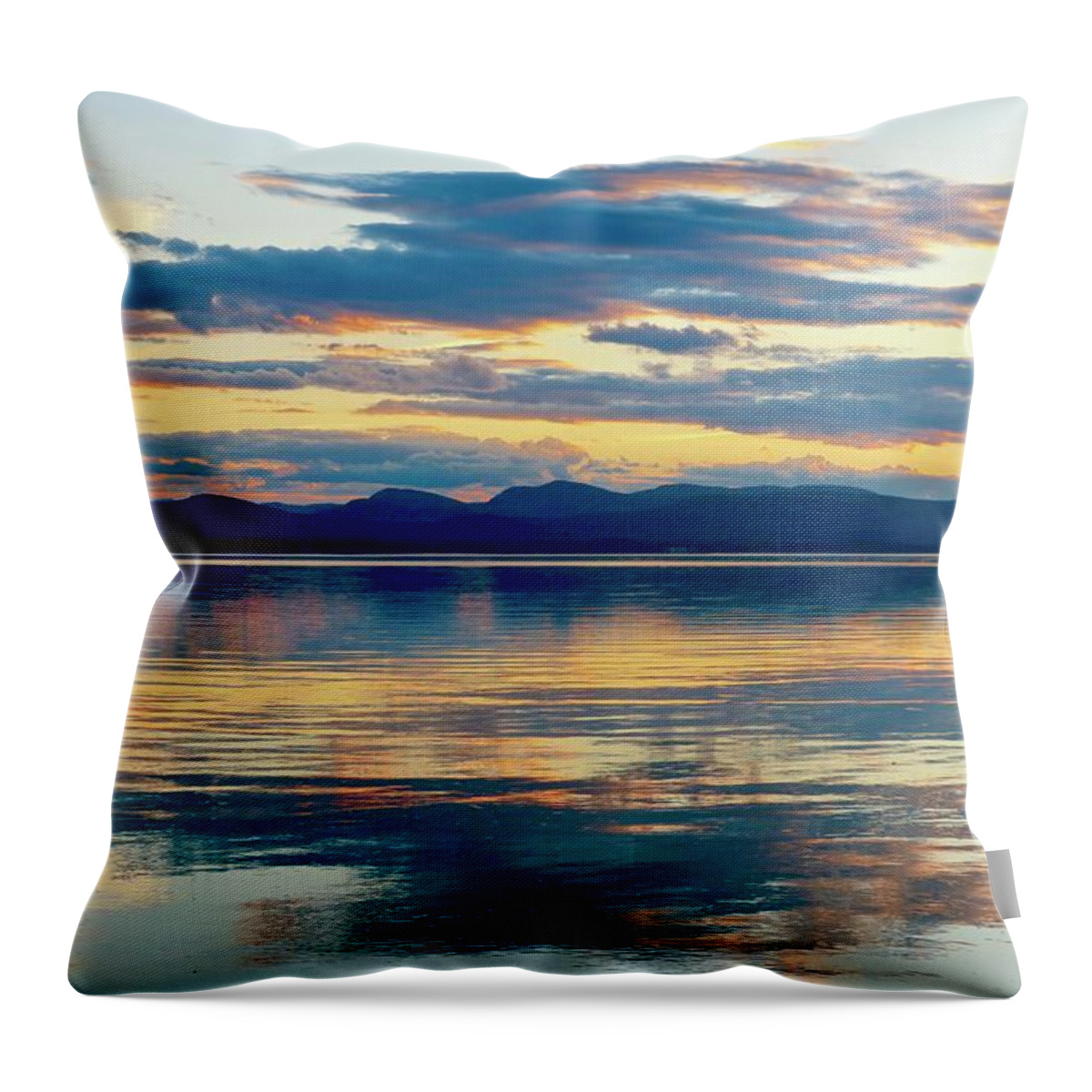 Afterglow Throw Pillow featuring the photograph Layers by Mike Reilly