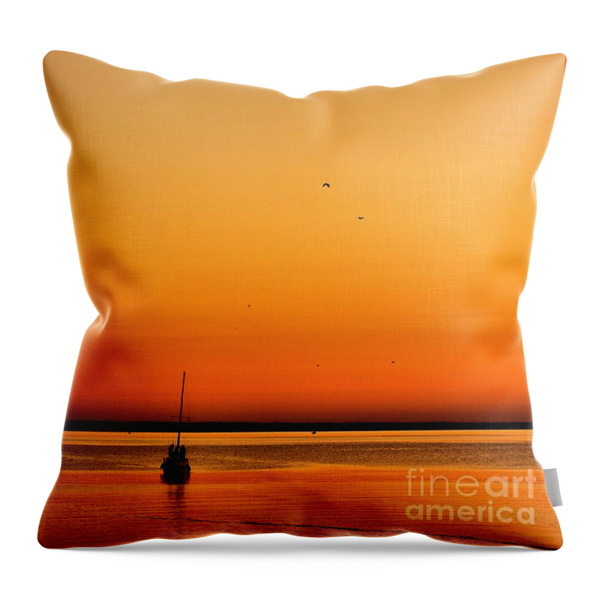 Sunset Throw Pillow featuring the photograph Le Voyage 02 by Aimelle Ml