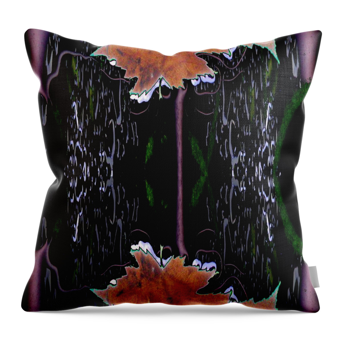 Leaf Throw Pillow featuring the photograph Leaf Melding by Tim Allen