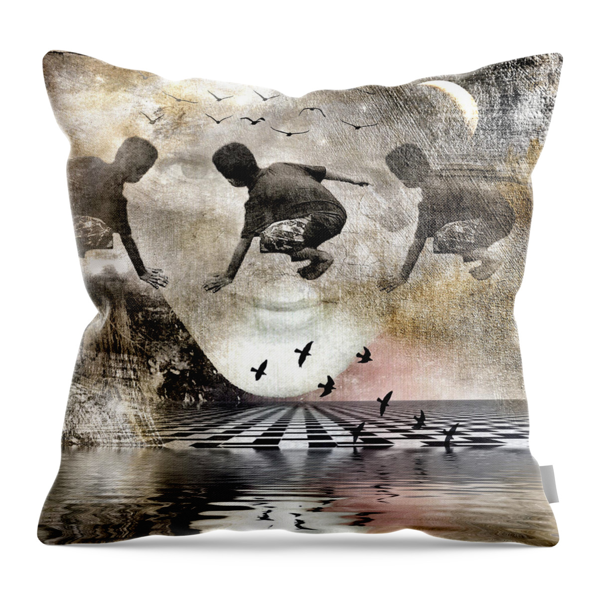Imagination Throw Pillow featuring the digital art Lean On Me by Melissa D Johnston
