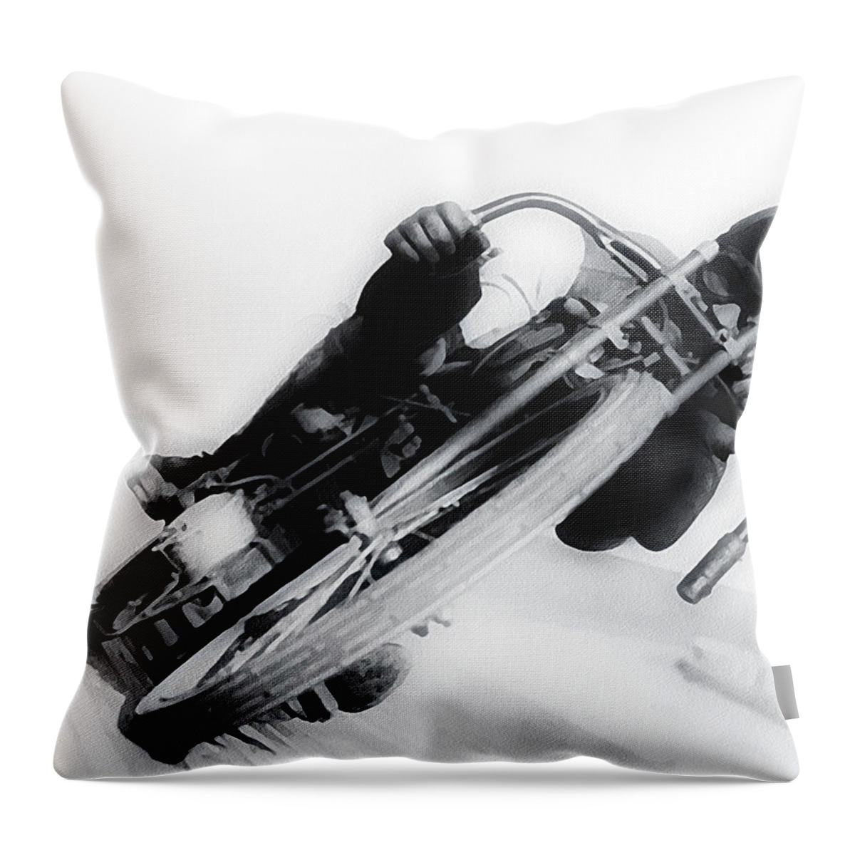 Leaning Hard Throw Pillow featuring the photograph Leaning Hard by Digital Reproductions