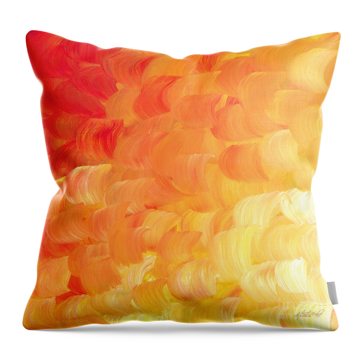 Artoffoxvox Throw Pillow featuring the painting Leaps of Faith Painting by Kristen Fox