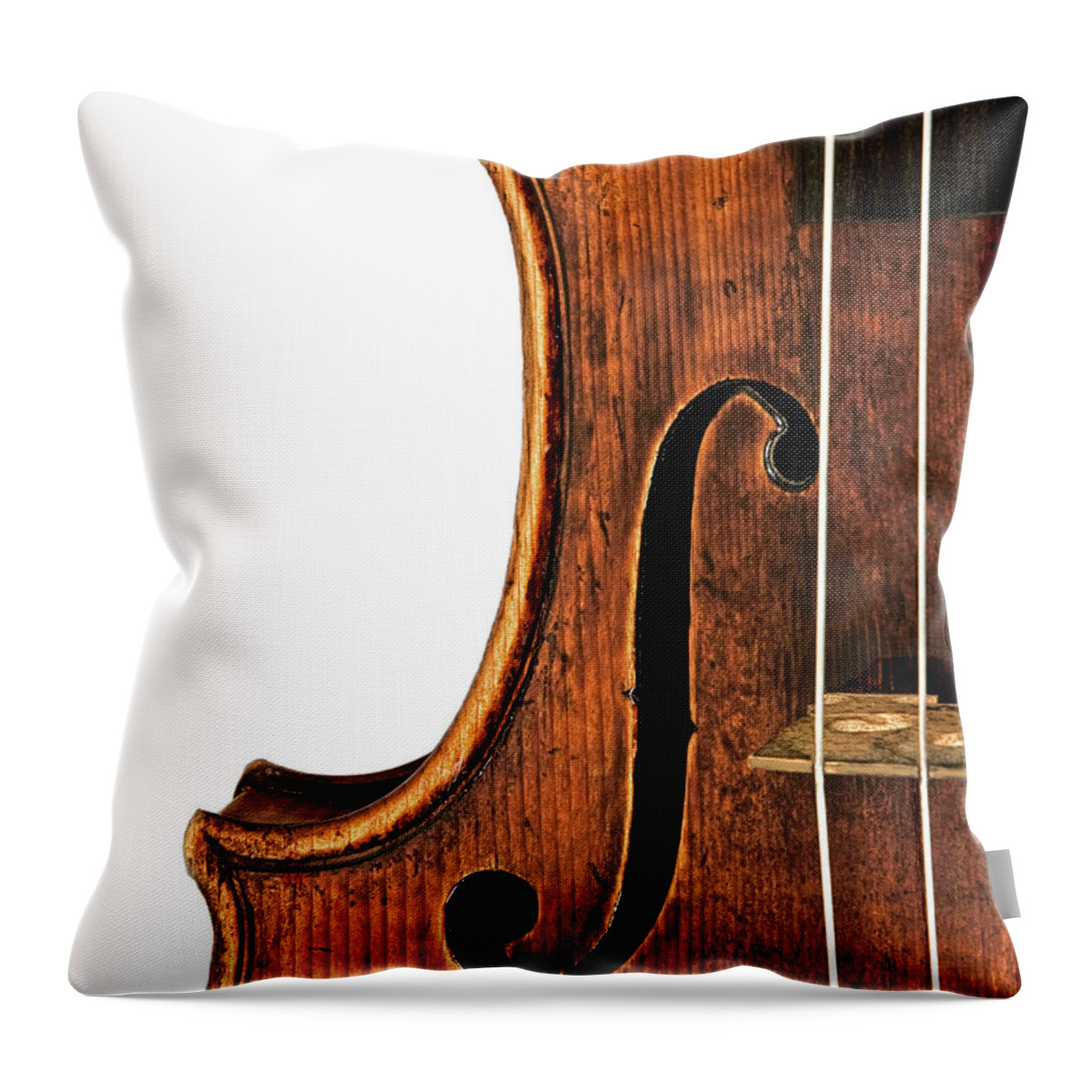 Strad Throw Pillow featuring the photograph Left F by Endre Balogh