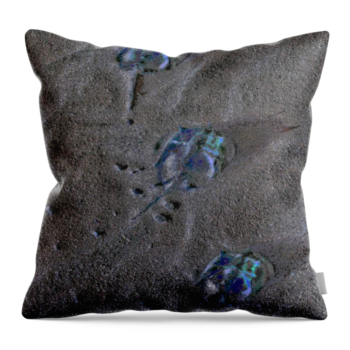 Sand Throw Pillow featuring the digital art Left in a Sea of Tranquility by Vincent Green