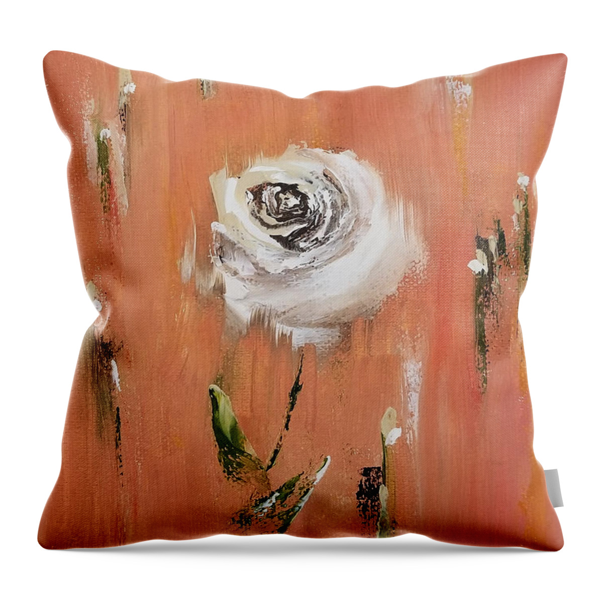 Flower Throw Pillow featuring the painting Legacy by Judith Rhue