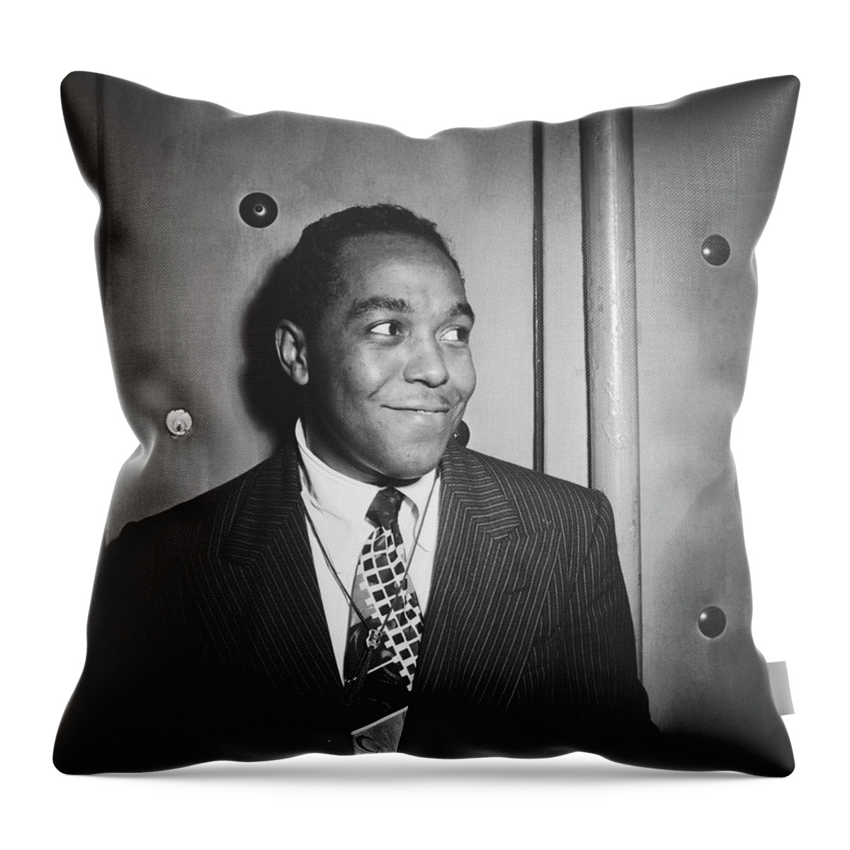 Charlie Parker Throw Pillow featuring the photograph Legendary Saxophonist, Charlie Parker by Mountain Dreams