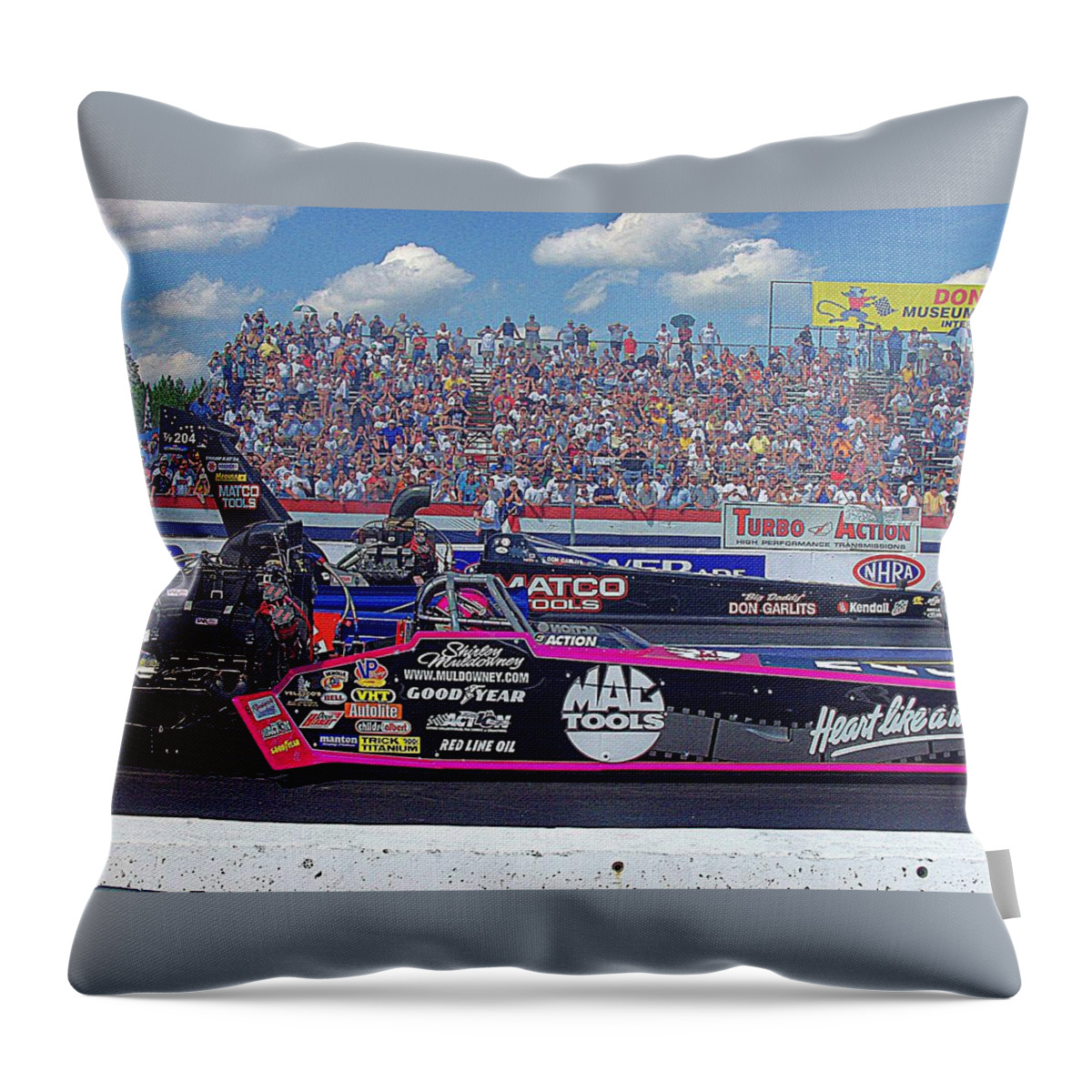 Gainesville Throw Pillow featuring the photograph Legends at the Line by Jerry Battle