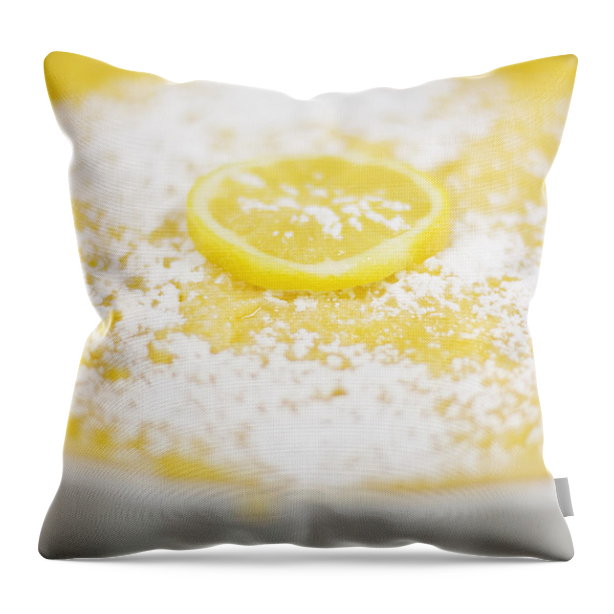 Lemmon Throw Pillow featuring the photograph Lemon Curd Tart by Jorgo Photography