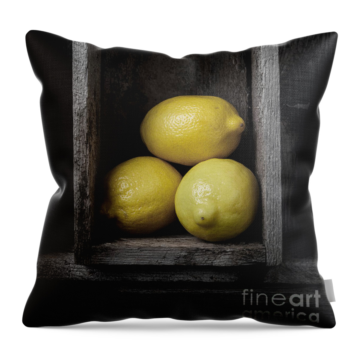 Lemons Throw Pillow featuring the photograph Lemons Still Life by Edward Fielding