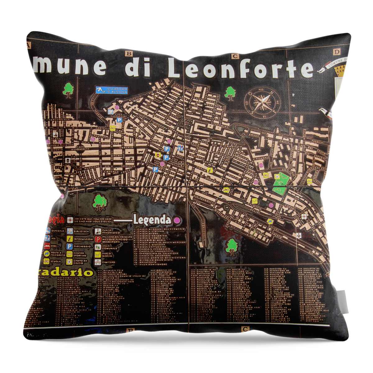 City Throw Pillow featuring the photograph Leonforte Sicily by Caroline Stella