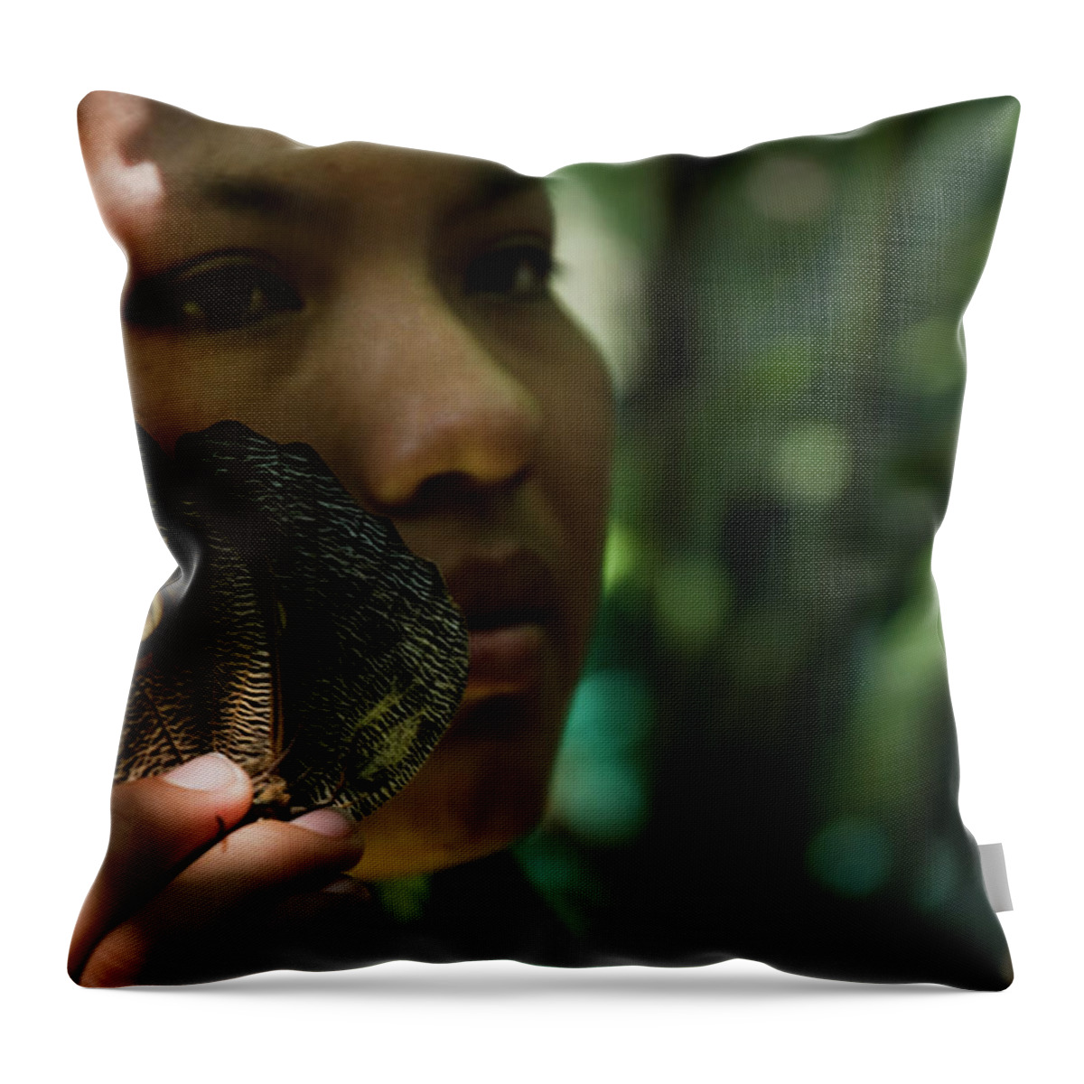 Moth Throw Pillow featuring the photograph Lepidoptera Lecture by Jessica Levant