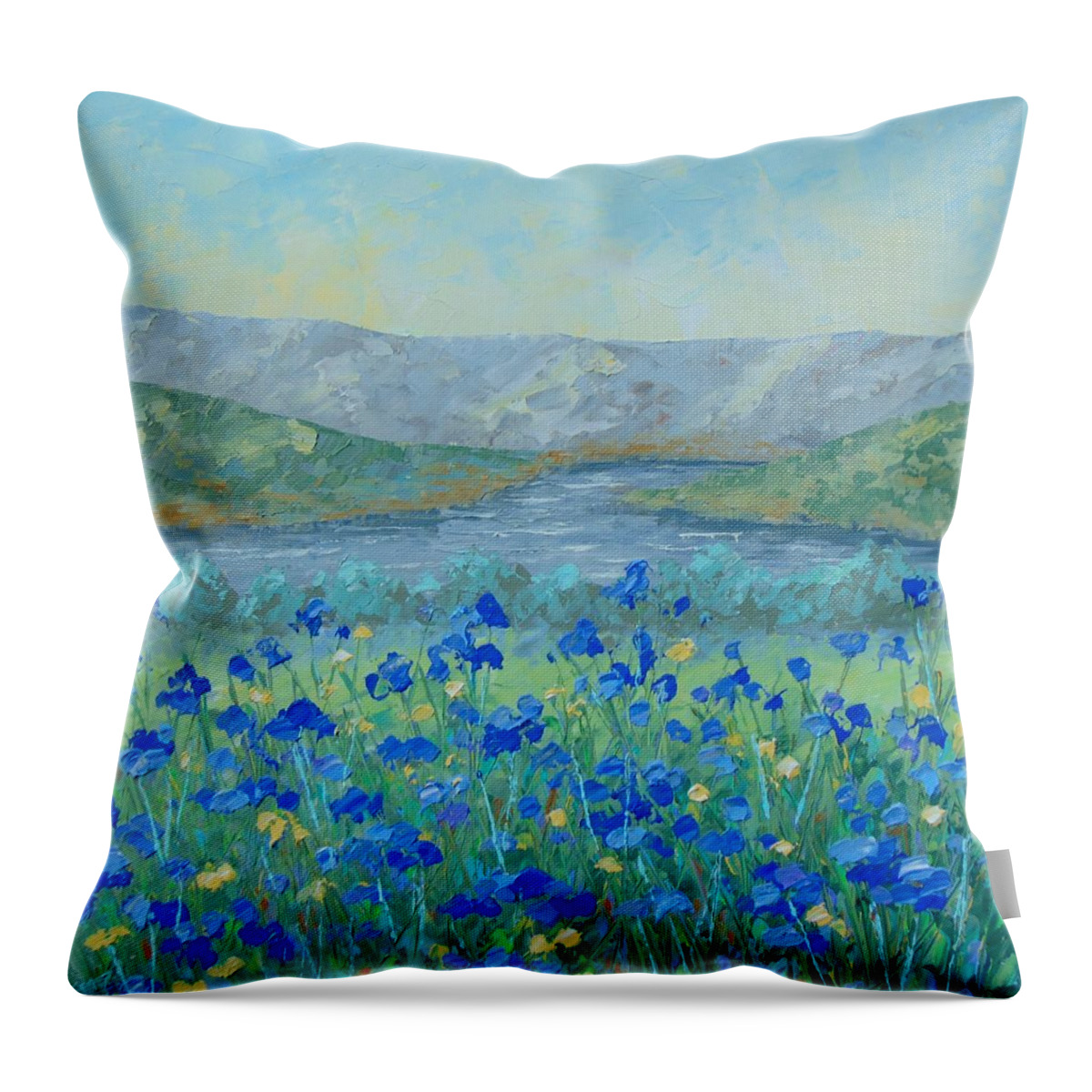 Provence Throw Pillow featuring the painting Les Apes by Frederic Payet