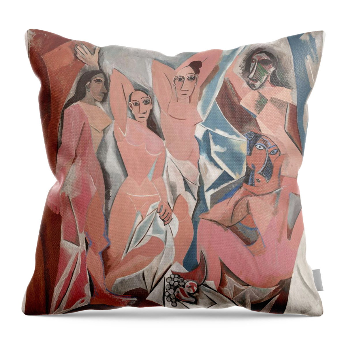 Les Demoiselles D'avignon Throw Pillow featuring the photograph Les Demoiselles d'Avignon by Picasso by Craig David Morrison