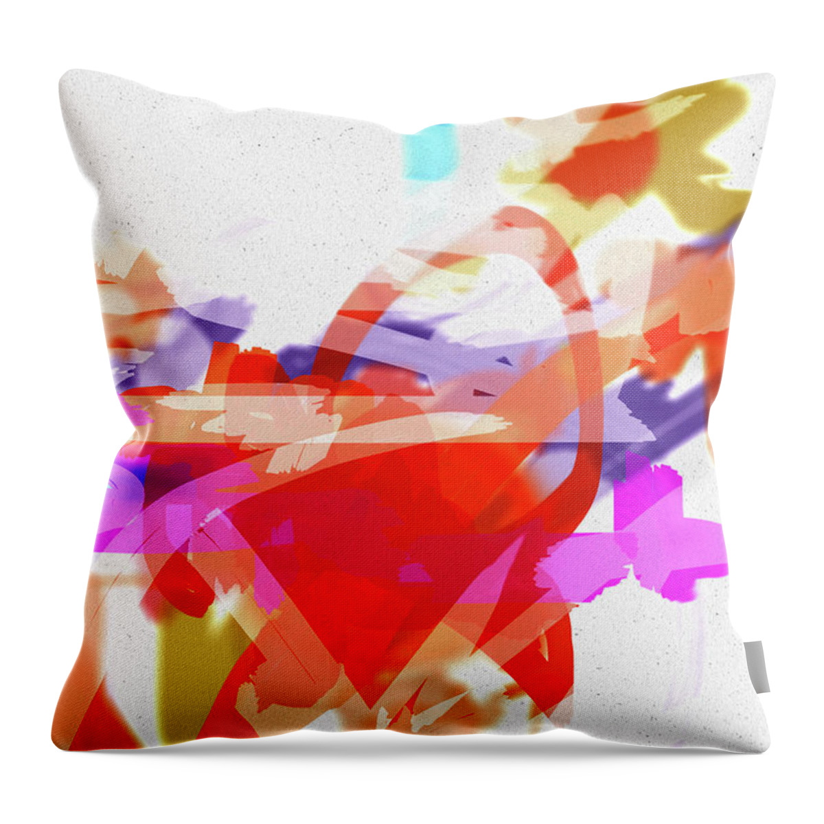 Color Forms Throw Pillow featuring the digital art Less Form by Judith Barath