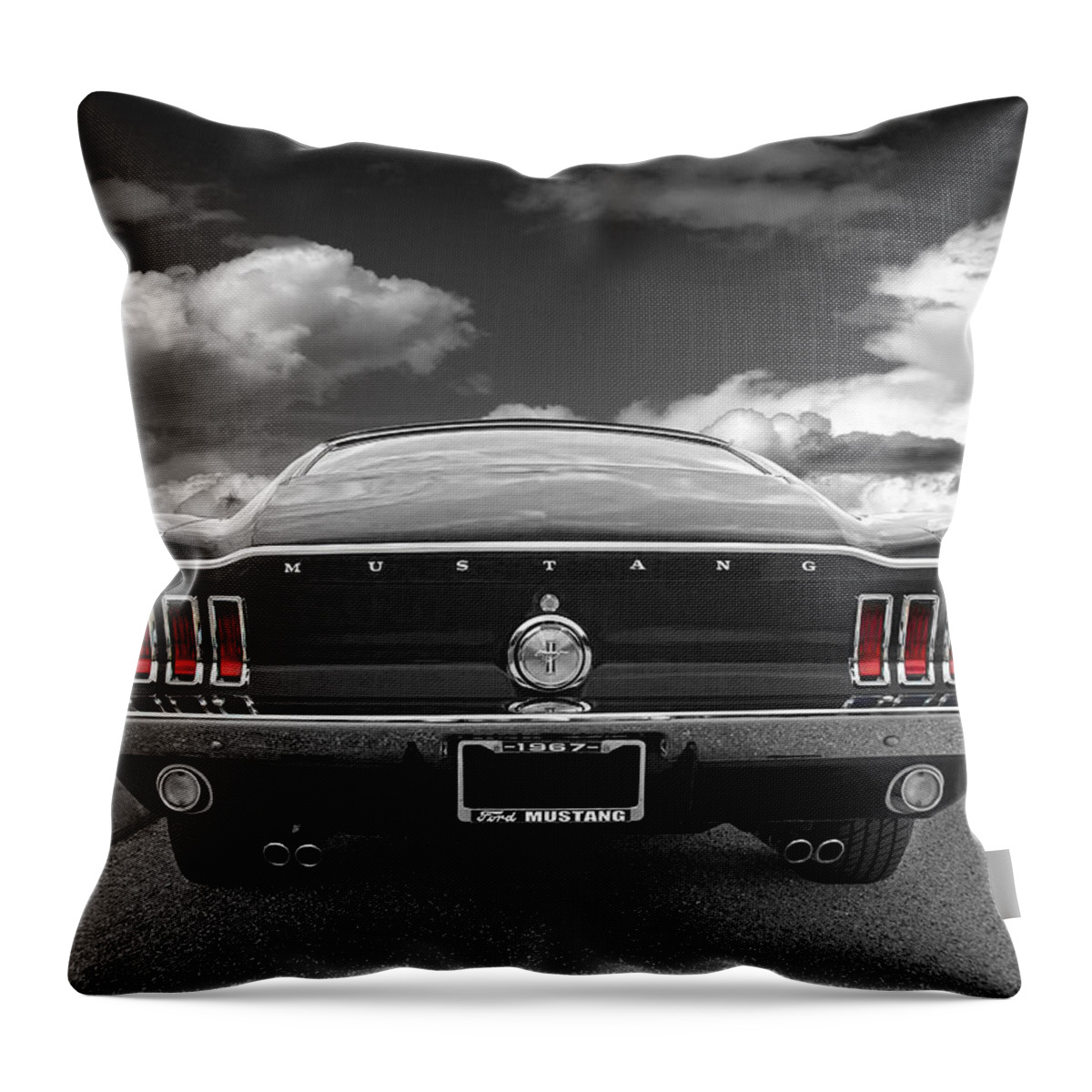 Ford Mustang Throw Pillow featuring the photograph Let The Good Times Roll - 1967 Mustang Fastback by Gill Billington