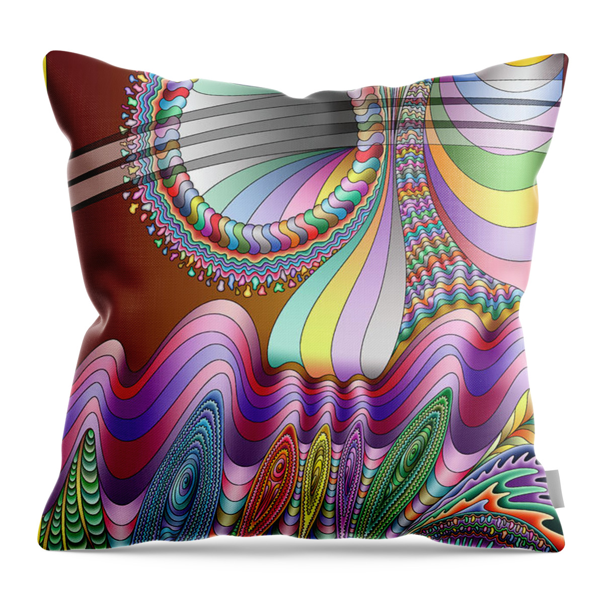 Rhythm Song And Dance Throw Pillow featuring the digital art Let the Mystery Be... by Becky Titus