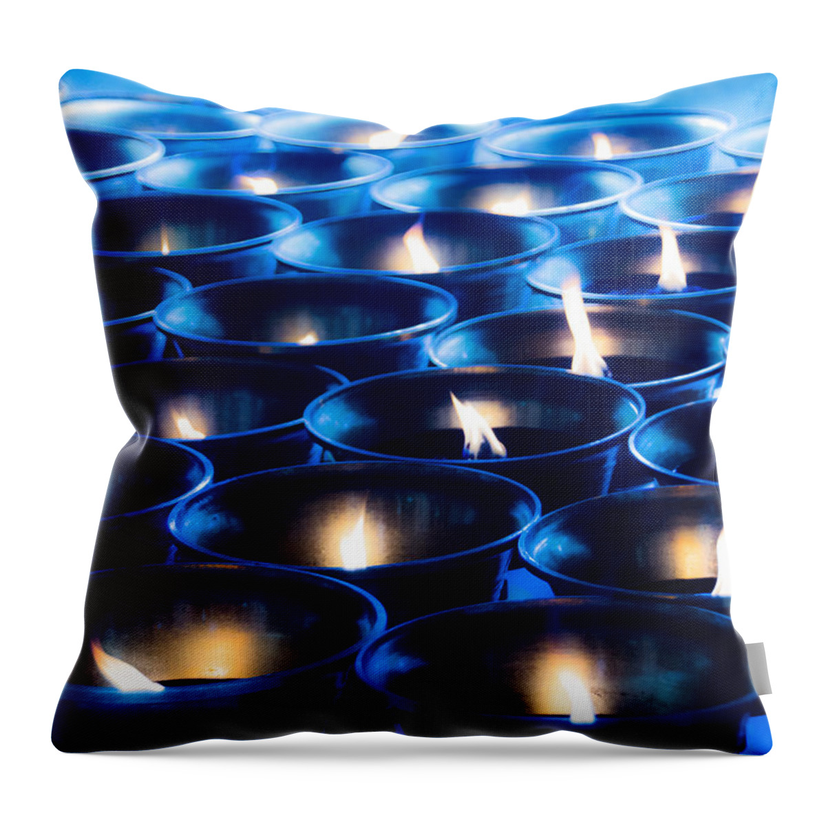 Oil Lamps Throw Pillow featuring the photograph Let there be light by Gera Photography