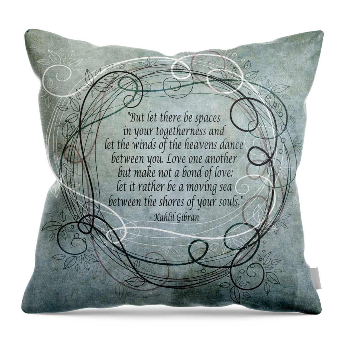 Kahlil Throw Pillow featuring the digital art Let There Be Spaces by Angelina Tamez