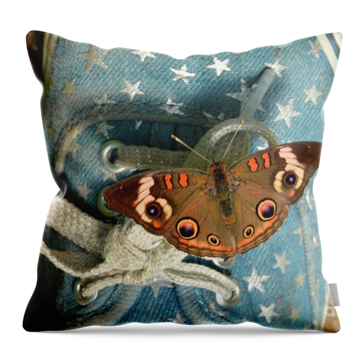 Butterfly Throw Pillow featuring the photograph Let Your Spirit Fly Free- Butterfly Nature Art by Robyn King