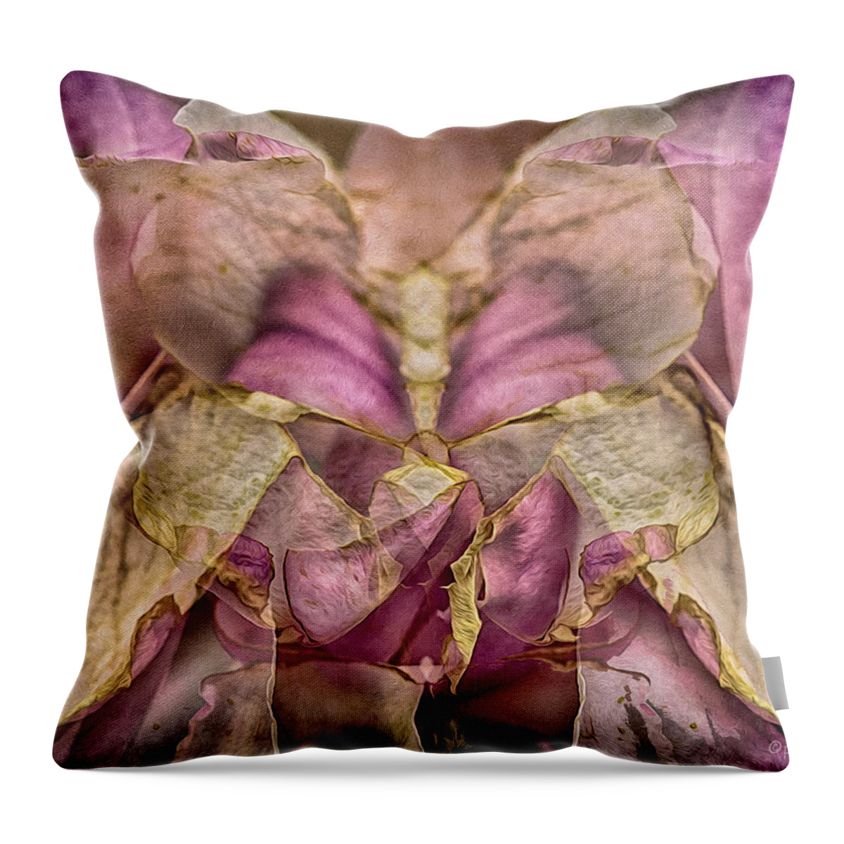 Butterfly Throw Pillow featuring the photograph Lether Butterfly Or Not by Paul Vitko