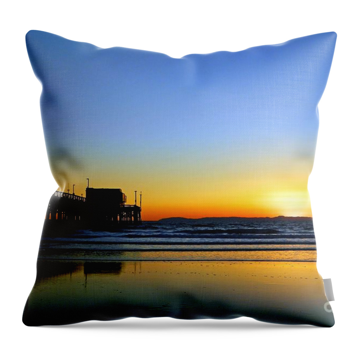 Newport Beach Throw Pillow featuring the photograph Lets Enjoy by Everette McMahan jr