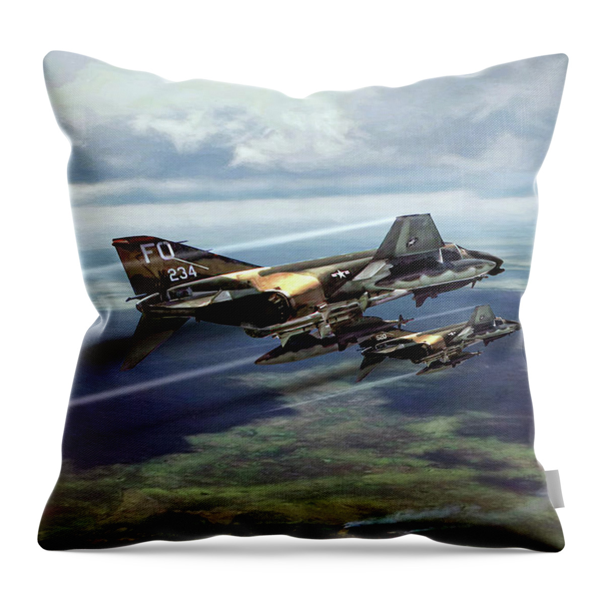 Aviation Throw Pillow featuring the digital art Let's Rock And Roll by Peter Chilelli