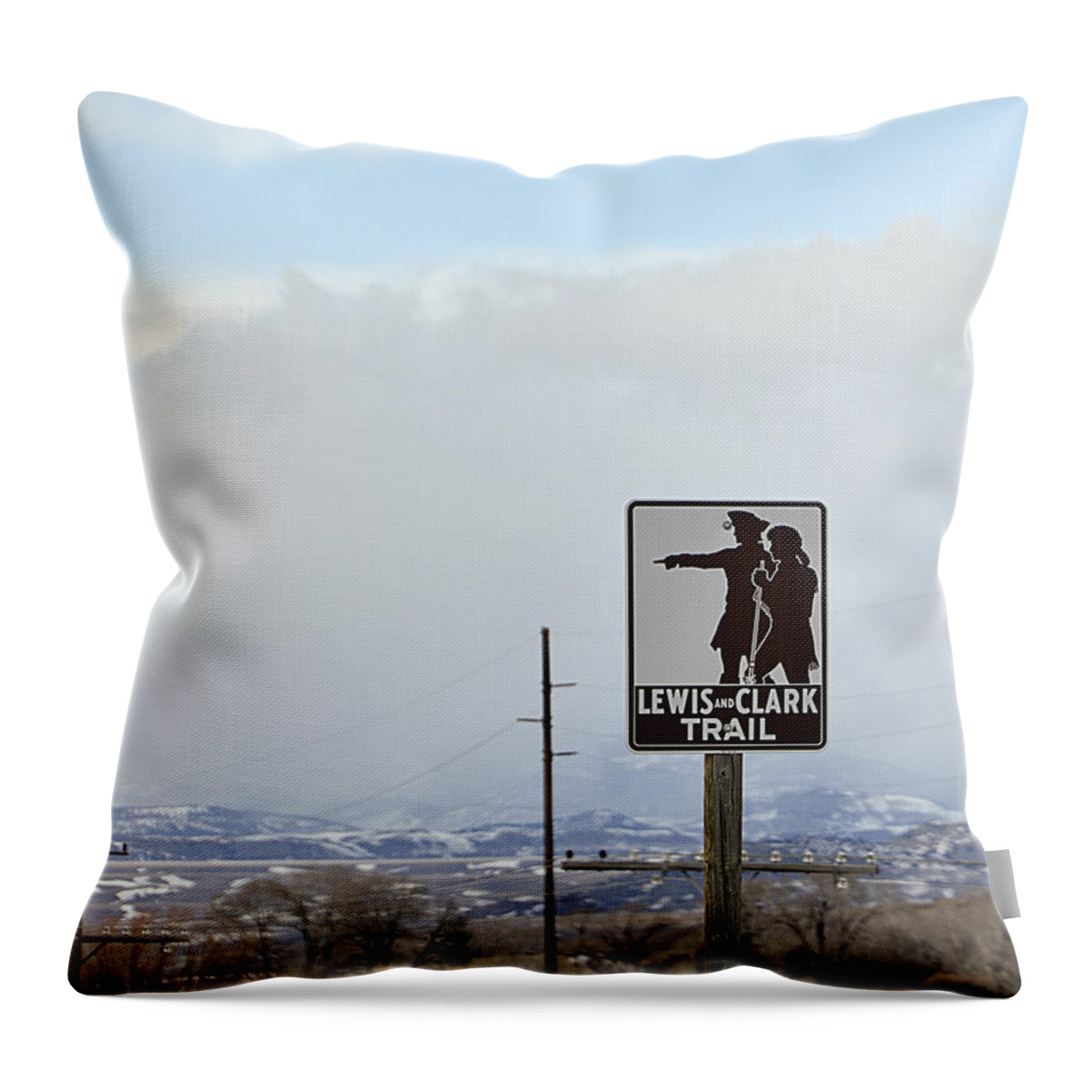 Lewis And Clark Trail Throw Pillow featuring the photograph Lewis and Clark Trail by Kellie Prowse