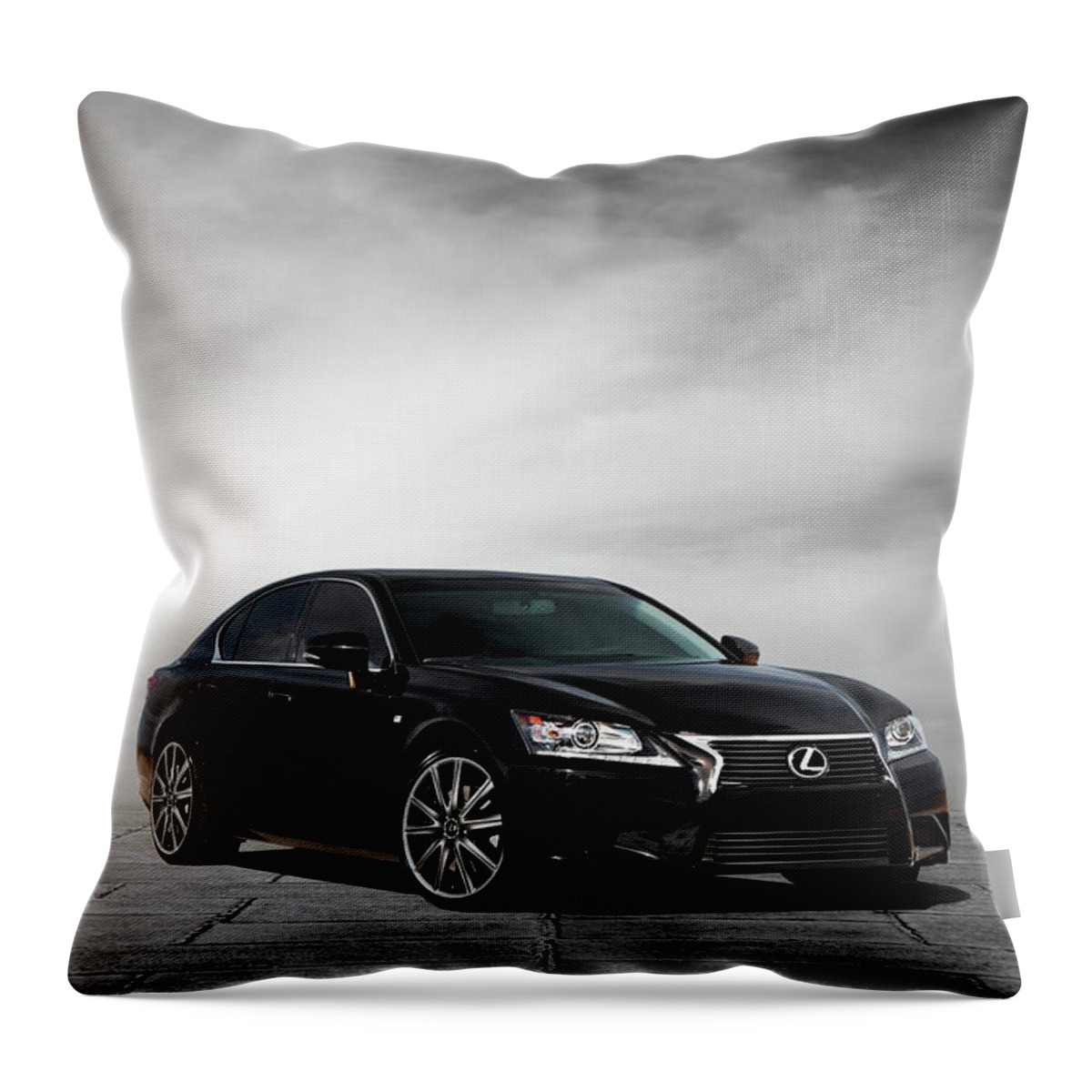 Lexus Throw Pillow featuring the digital art Lexus GS350 F Sport by Peter Chilelli