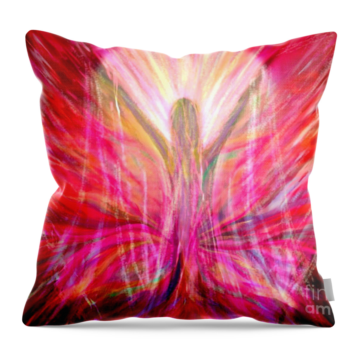 Prophetic Throw Pillow featuring the painting Liberty in my heart by Pam Herrick