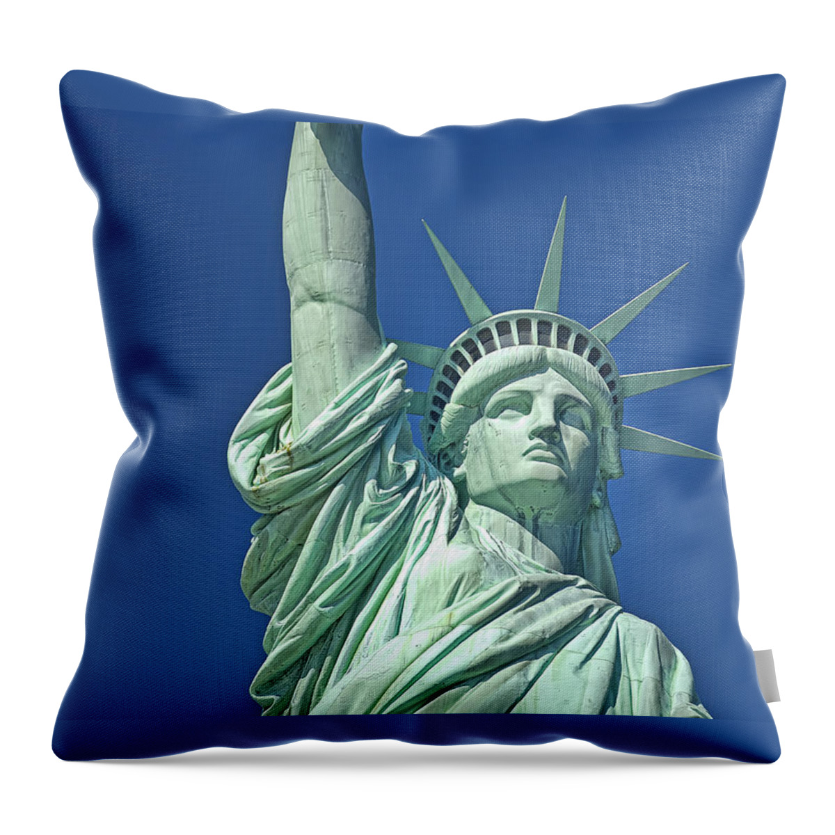Statue Of Liberty Throw Pillow featuring the photograph Liberty by Mark Harrington