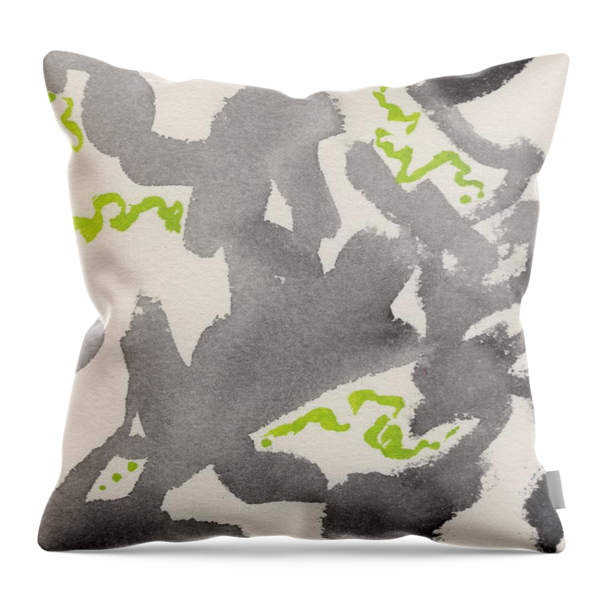 Watercolor Throw Pillow featuring the painting Licorice by Marcy Brennan