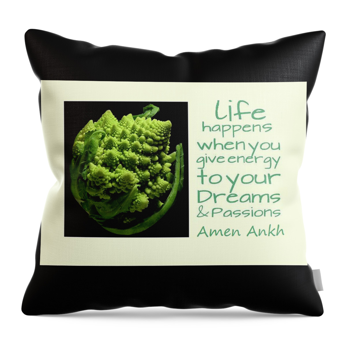 Life Happens Throw Pillow featuring the digital art Life Happens by Adenike AmenRa