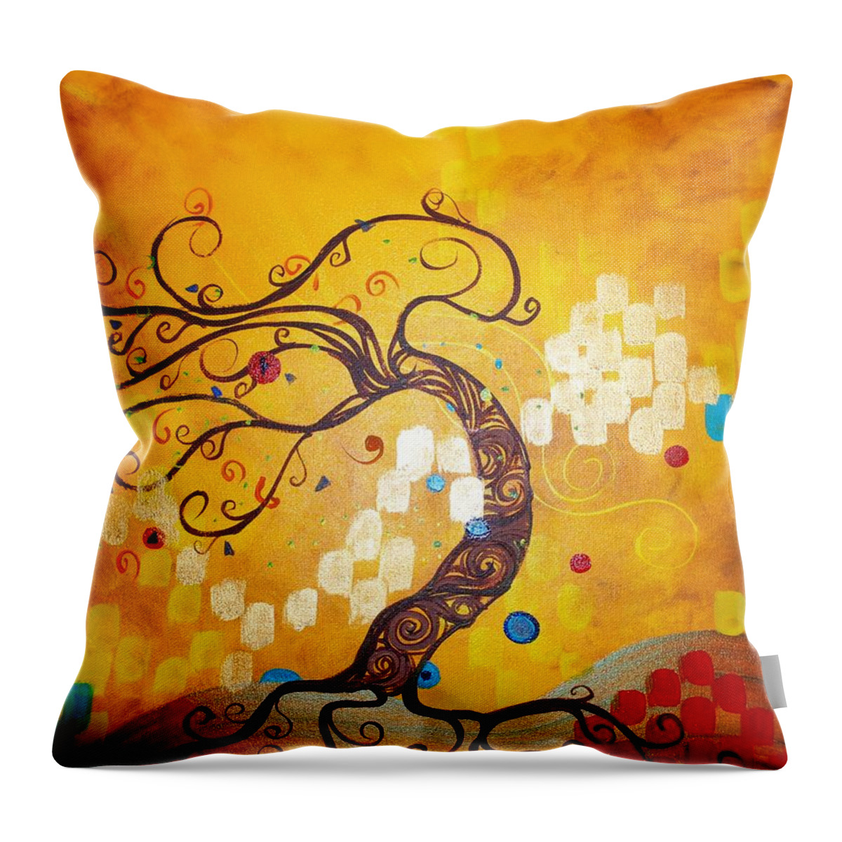  Throw Pillow featuring the painting Life is a Ball by Stefan Duncan