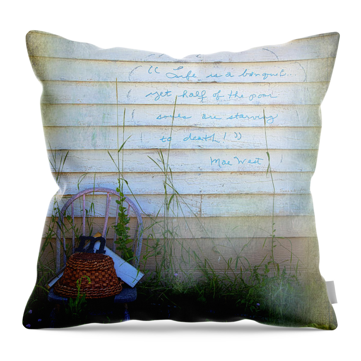 American Throw Pillow featuring the photograph Life is a Bouquet by Craig J Satterlee