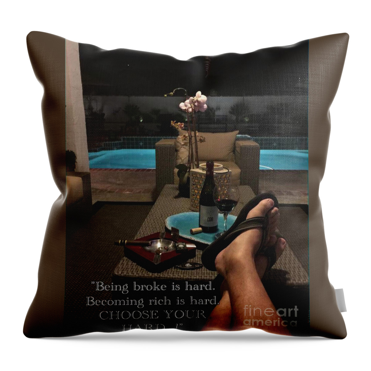 Success Throw Pillow featuring the photograph Life Is Hard by Phillip Allen