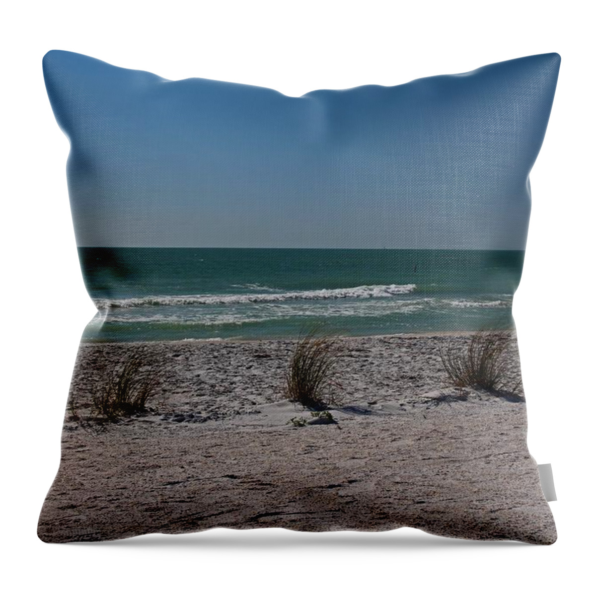 Anna Maria Island Throw Pillow featuring the photograph Life's a Beach by Michiale Schneider
