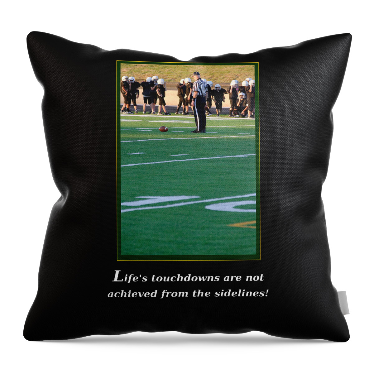 Texas Throw Pillow featuring the photograph Life's Touchdowns by Erich Grant