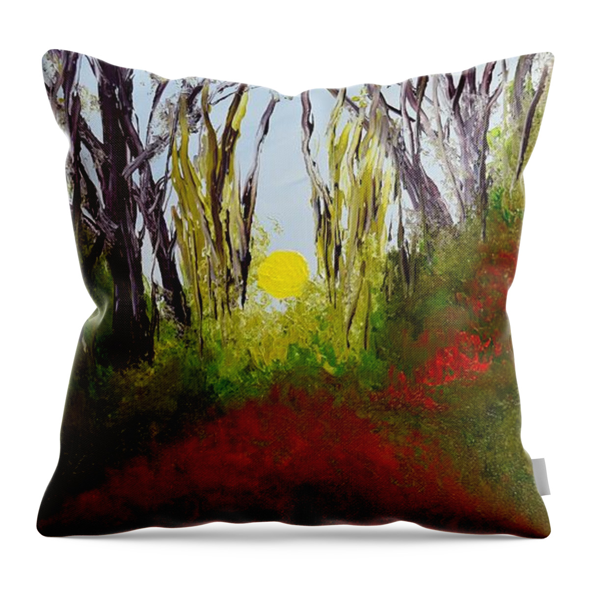  Throw Pillow featuring the painting Light At the End 2 by Barrie Stark