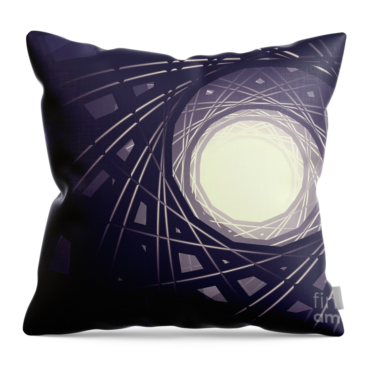 Optimism Throw Pillow featuring the digital art Light At The End of The Tunnel by Phil Perkins