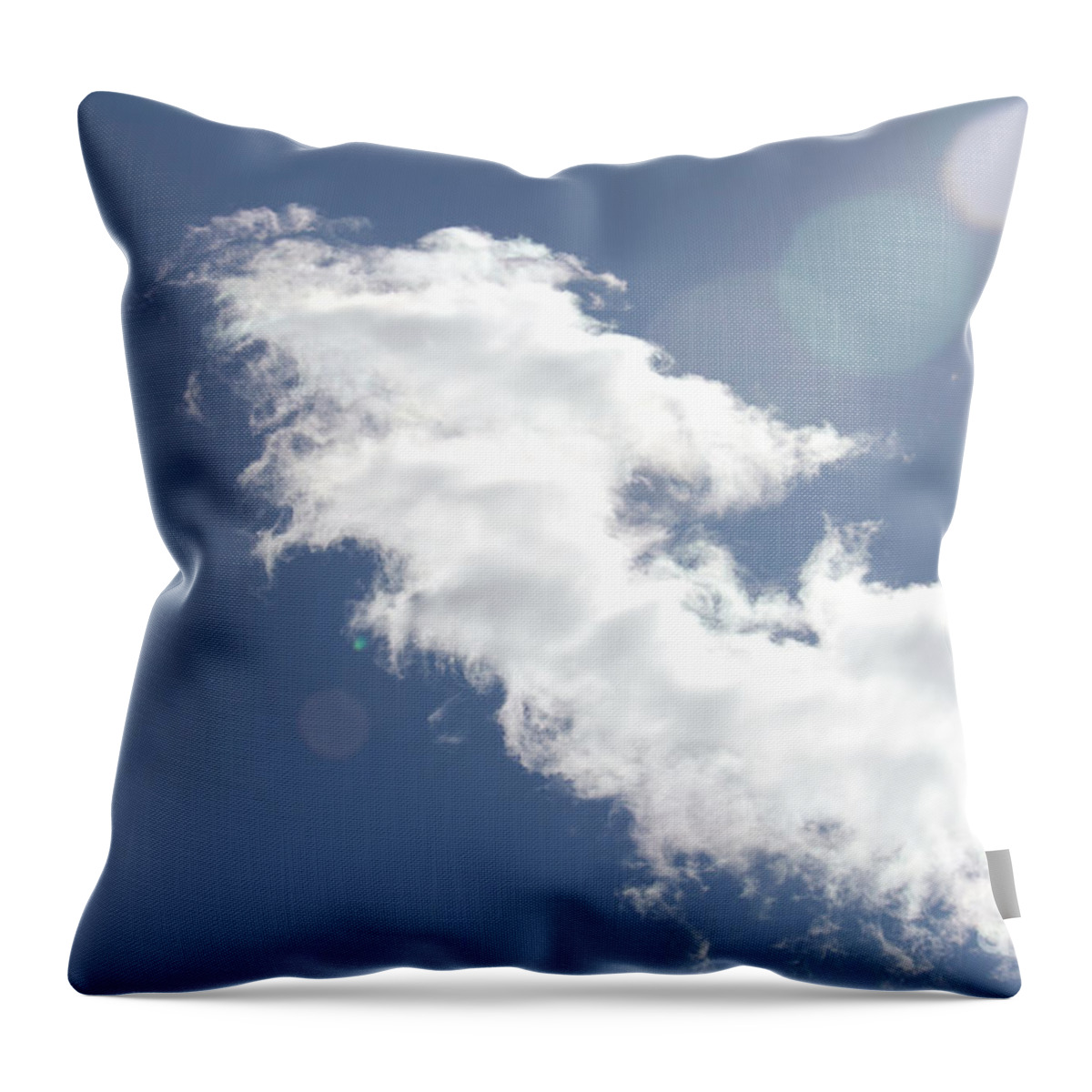 Light In Cloud Throw Pillow featuring the photograph Light in Cloud Flare by Donna L Munro
