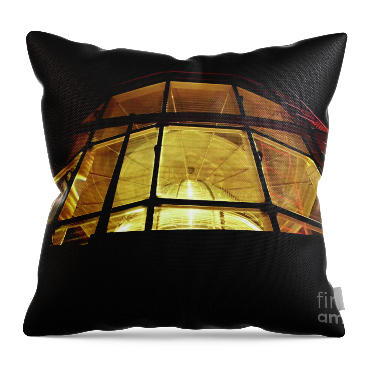 Lighthouse Throw Pillow featuring the photograph Light In The Dark Sky by D Hackett